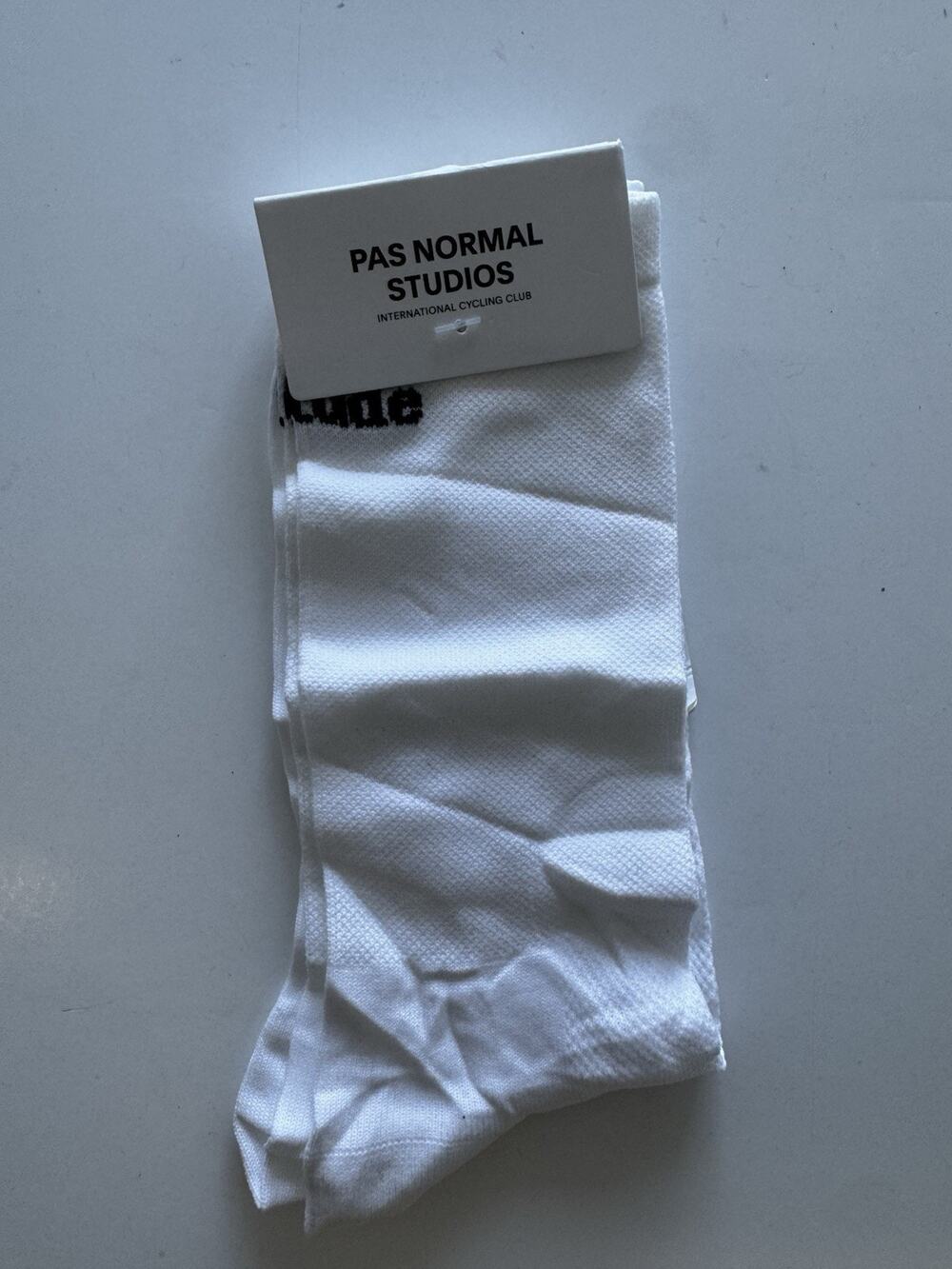 Pas Normal Studios PNS solicitude Cycling Socks Large White NWT